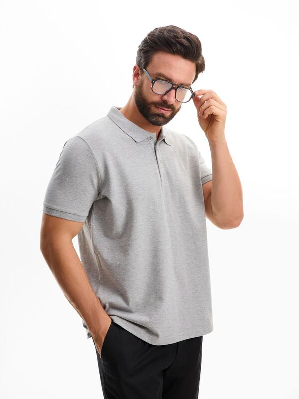 Рубашка поло мужская Phoenix Men, серый меланж арт.01708360