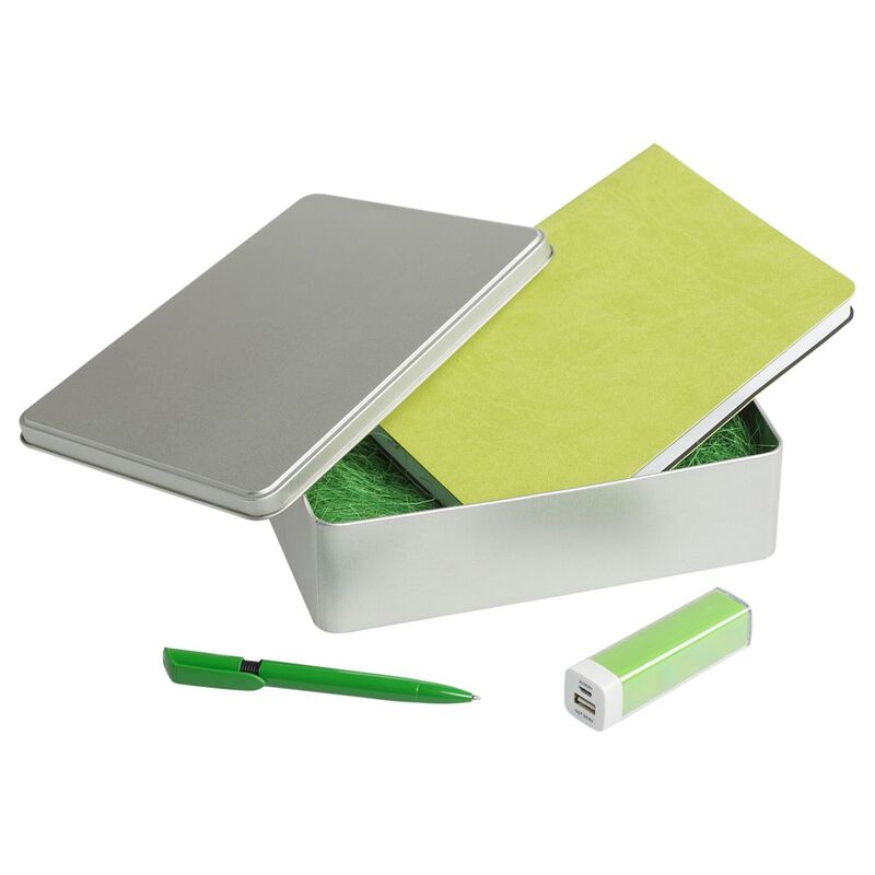 Коробка Pragmax L, прямоугольная, серебристая арт.6777