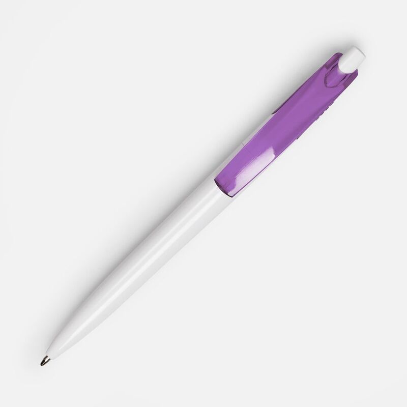 Ручка шариковая Bento, белая с фиолетовым арт.4708.67