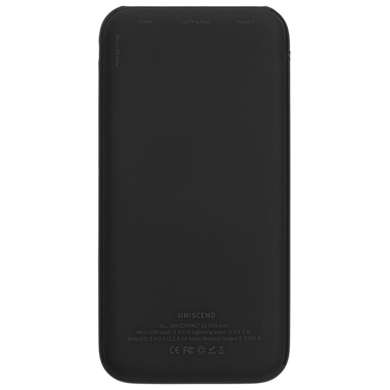 Внешний аккумулятор Uniscend All Day Compact 10000 мАч, черный арт.3419.30