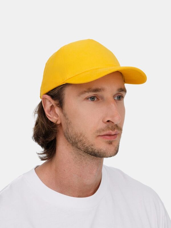 Бейсболка Long Beach, желтая арт.6538.80