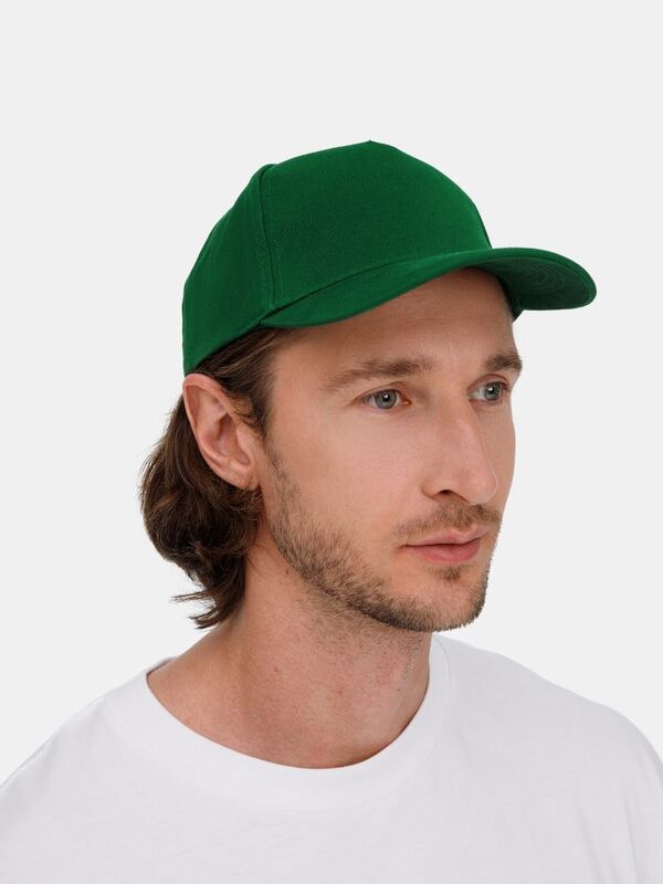 Бейсболка Long Beach, темно-зеленая арт.6538.90