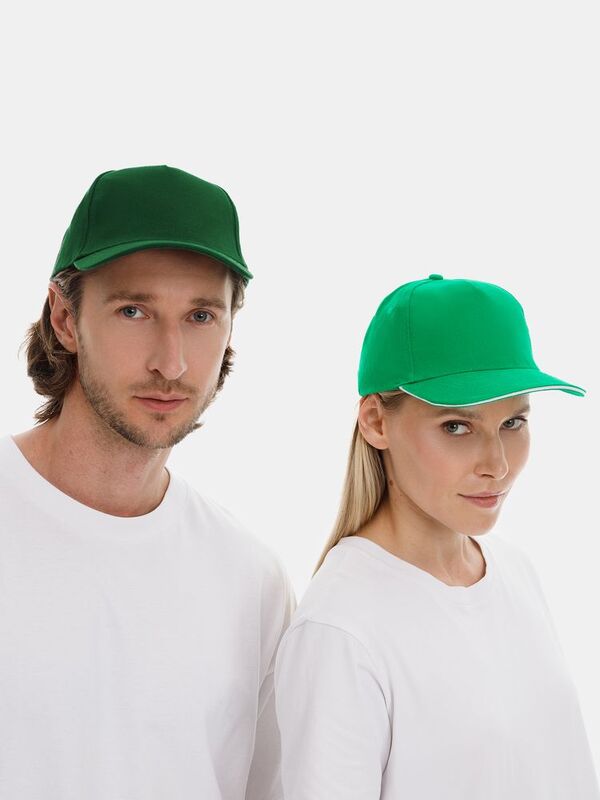 Бейсболка Long Beach, темно-зеленая арт.6538.90