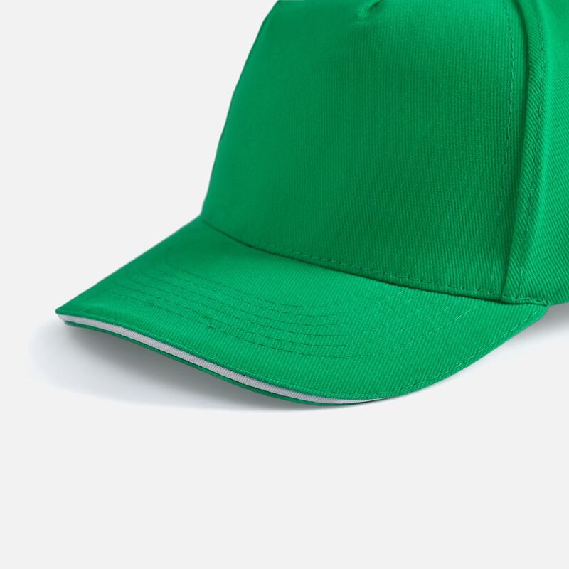 Бейсболка Long Beach, ярко-зеленая с белым арт.6538.92