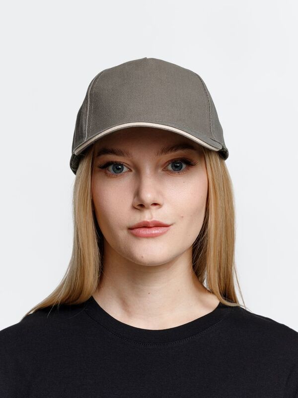 Бейсболка Long Beach, хаки с бежевым арт.6538.99