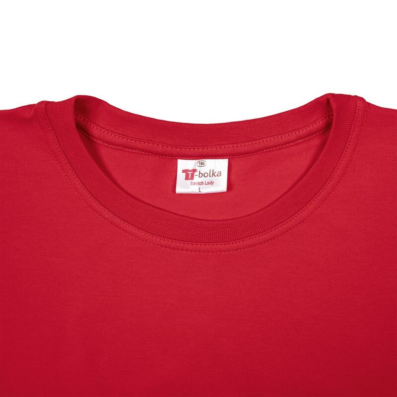 Футболка женская T-bolka Stretch Lady, темно-красная арт.1891.51