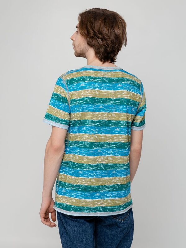 Футболка мужская Rayet двусторонняя, голубая с зеленым арт.3481.40