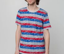 Футболка мужская Rayet двусторонняя, красная с синим арт.3481.50