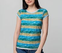 Футболка женская Rayet Lady двусторонняя, голубая с зеленым арт.3482.40