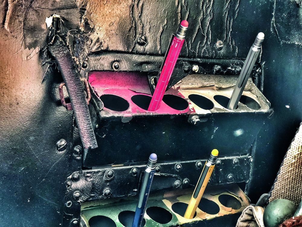 Ручка шариковая Construction, мультиинструмент, красная арт.6462.50