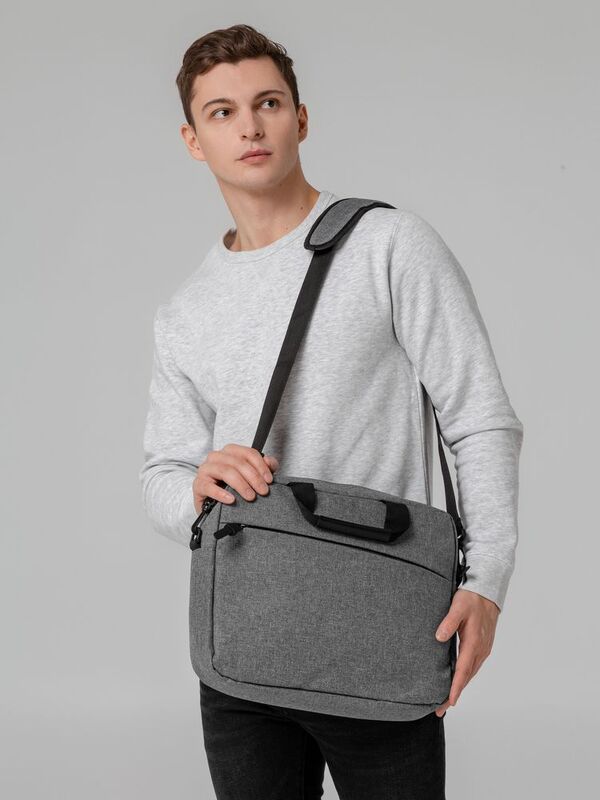 Сумка для ноутбука The First, серая арт.6836.10