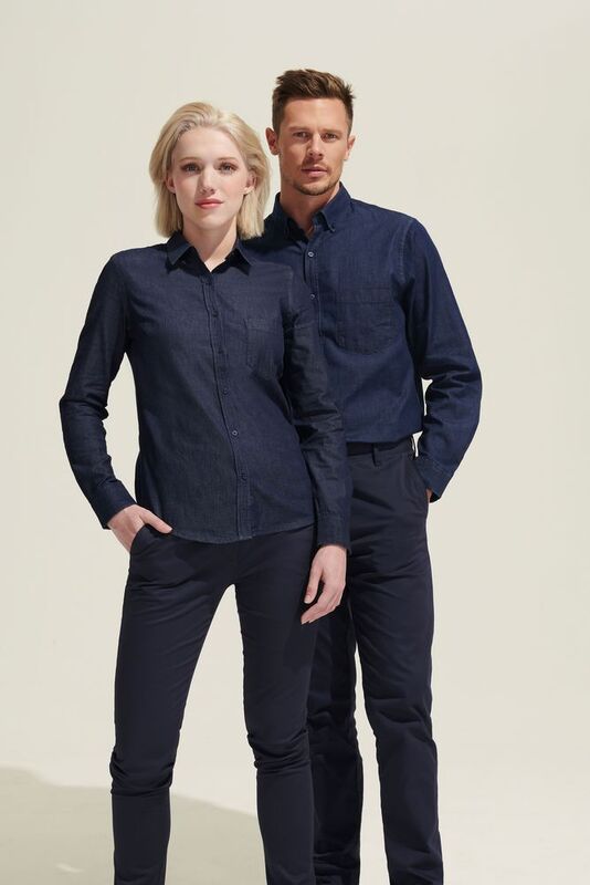 Рубашка мужская Barry Men, синяя (деним) арт.02100600