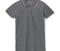 Рубашка поло женская Paname Women, черный меланж арт.02082311