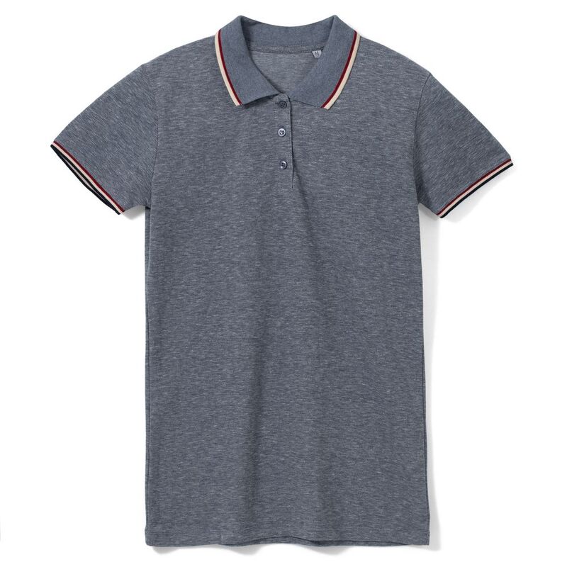 Рубашка поло женская Paname Women, голубой меланж арт.02082218