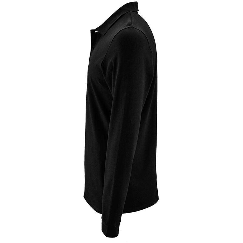 Рубашка поло мужская с длинным рукавом Perfect LSL Men, черная арт.02087312