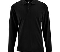 Рубашка поло мужская с длинным рукавом Perfect LSL Men, черная арт.02087312