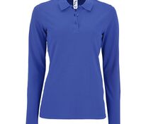 Рубашка поло женская с длинным рукавом Perfect LSL Women, ярко-синяя арт.02083241