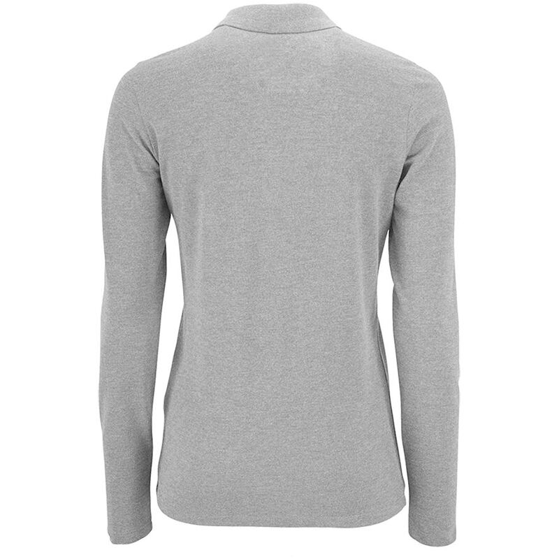 Рубашка поло женская с длинным рукавом Perfect LSL Women, серый меланж арт.02083360