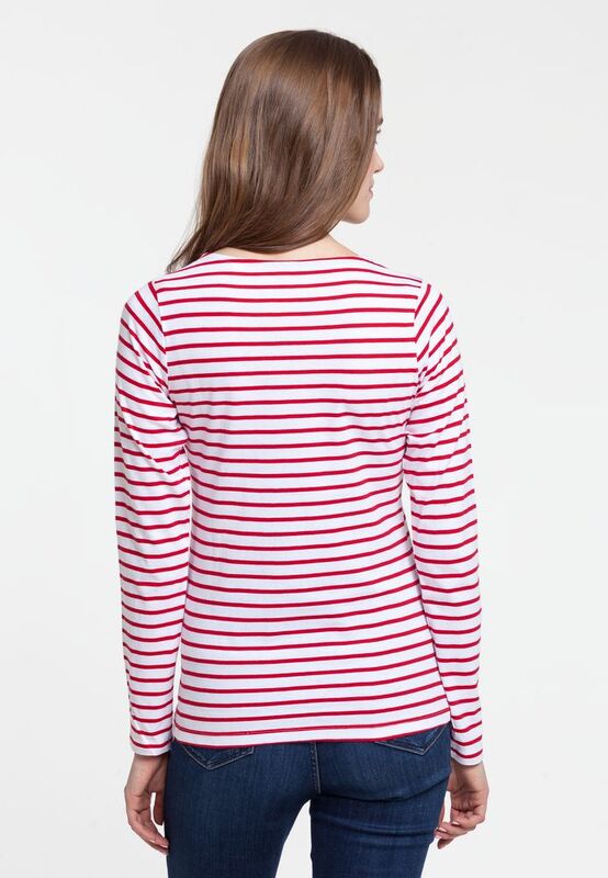 Футболка женская Grand Granat, белая с красным арт.7344.65