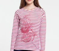 Футболка женская Grand Granat, белая с красным арт.7344.65