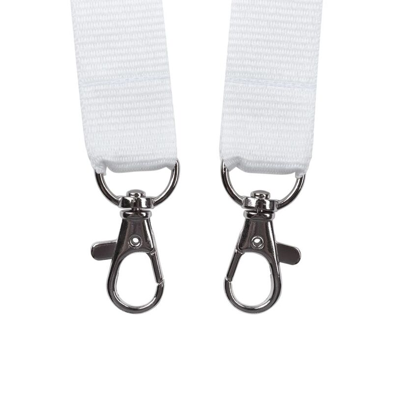 Лента для бейджа с 2 карабинами Carabine Duo, белая арт.6878.60