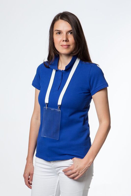 Лента для бейджа с 2 карабинами Carabine Duo, белая арт.6878.60