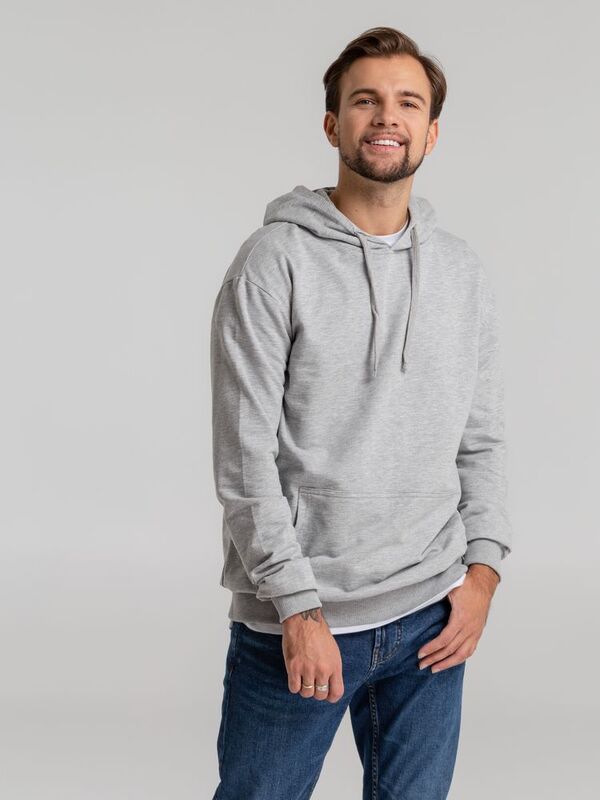 Толстовка с капюшоном Unit Kirenga, серый меланж арт.6894.11