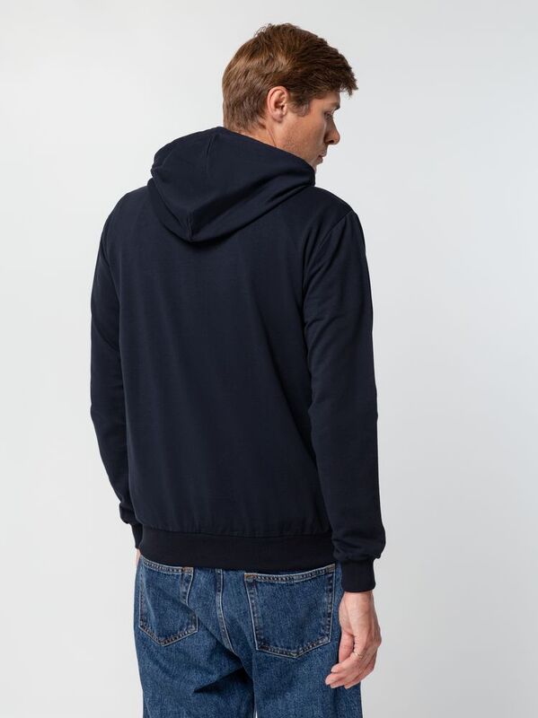 Толстовка на молнии с капюшоном Unit Siverga, темно-синяя арт.6895.40