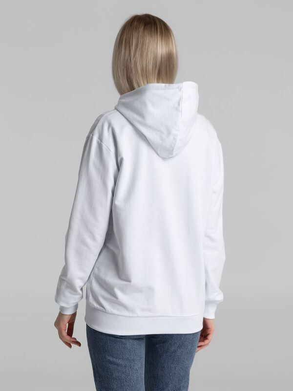 Толстовка на молнии с капюшоном Unit Siverga, белая арт.6895.60