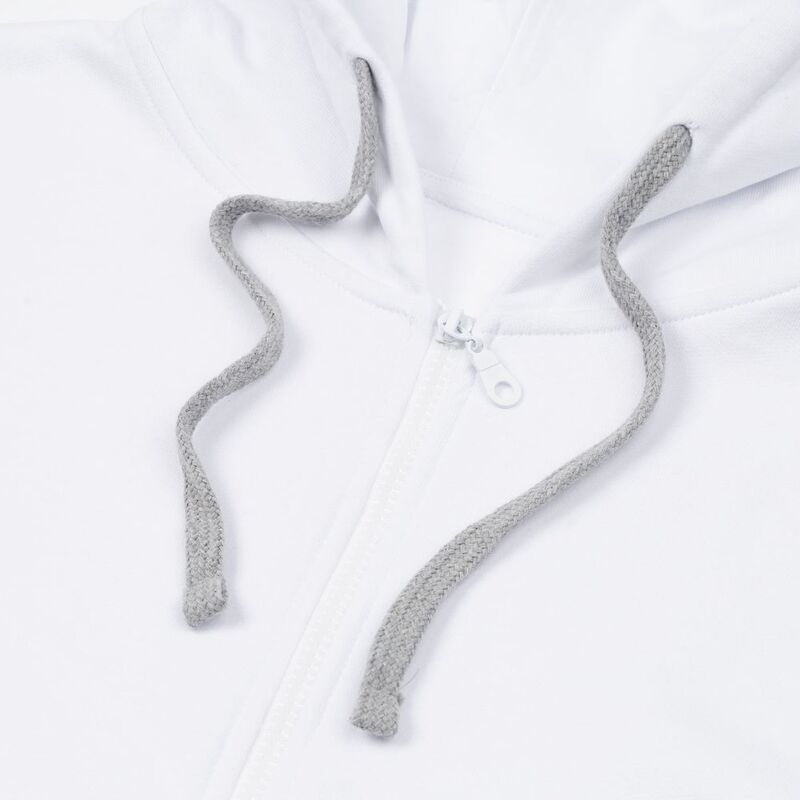 Толстовка на молнии с капюшоном Unit Siverga, белая арт.6895.60