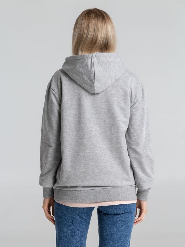 Толстовка на молнии с капюшоном Unit Siverga, серый меланж арт.6895.11