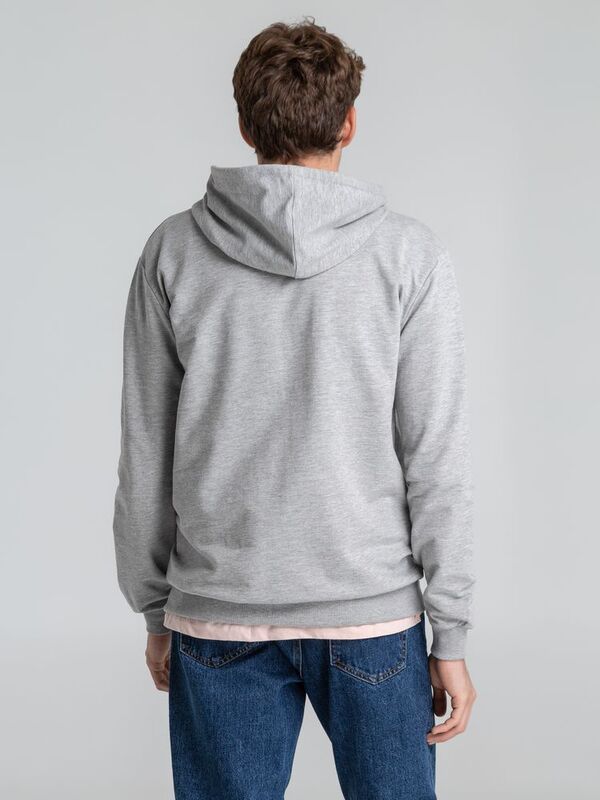 Толстовка на молнии с капюшоном Unit Siverga, серый меланж арт.6895.11