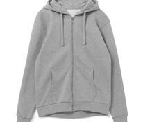 Толстовка на молнии с капюшоном Unit Siverga, серый меланж арт.6895.11