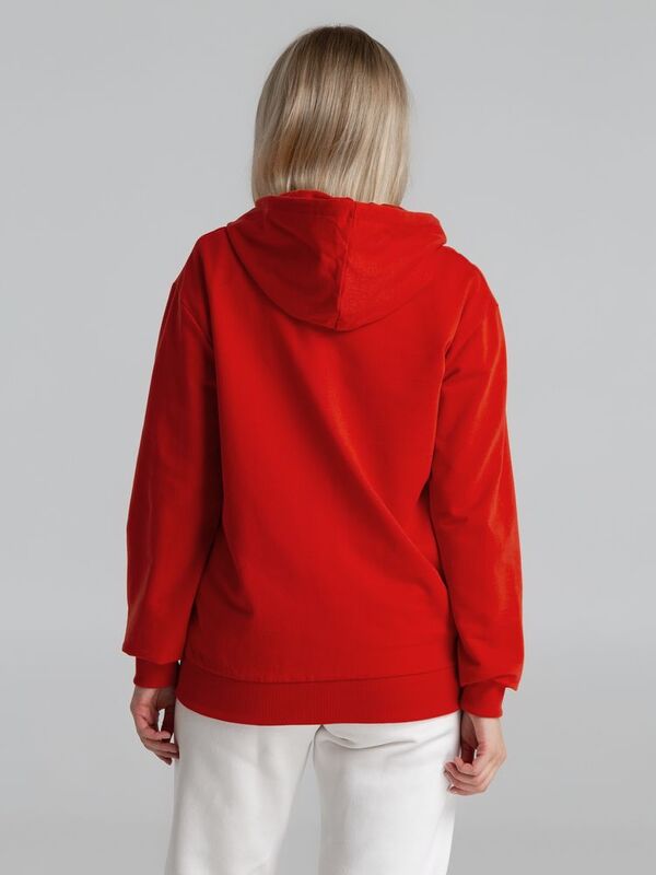 Толстовка на молнии с капюшоном Unit Siverga, красная арт.6895.50