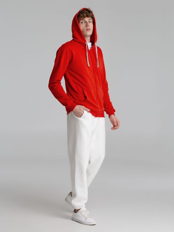 Толстовка на молнии с капюшоном Unit Siverga, красная арт.6895.50
