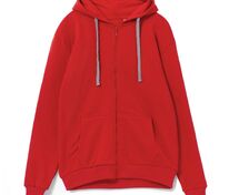 Толстовка на молнии с капюшоном Unit Siverga, красная арт.6895.50