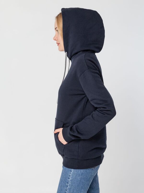 Толстовка с капюшоном Unit Kirenga Heavy, темно-синяя арт.6926.40