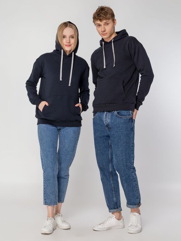 Толстовка с капюшоном Unit Kirenga Heavy, темно-синяя арт.6926.40