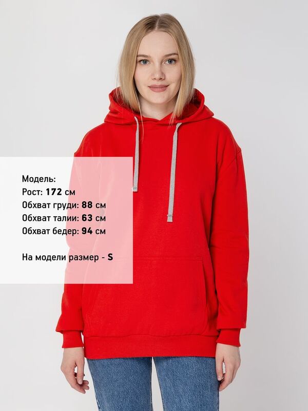 Толстовка с капюшоном Unit Kirenga Heavy, красная арт.6926.50