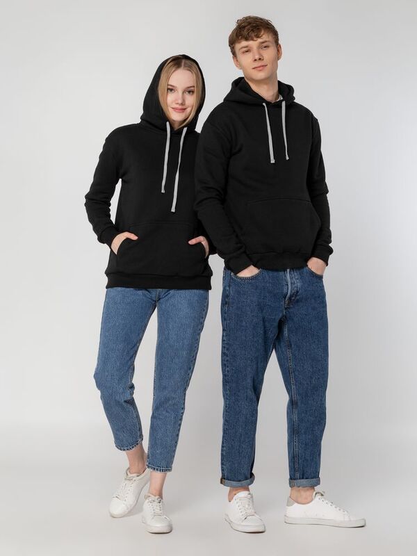 Толстовка с капюшоном Unit Kirenga Heavy, черная арт.6926.30