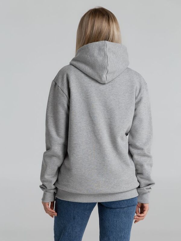 Толстовка на молнии с капюшоном Unit Siverga Heavy, серый меланж арт.6927.11