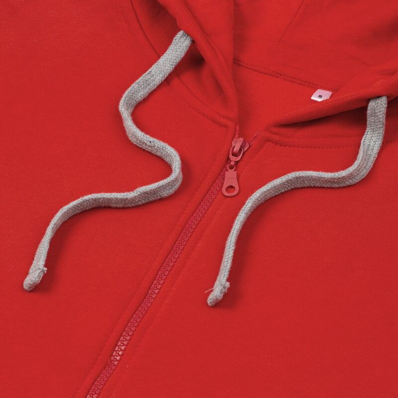 Толстовка на молнии с капюшоном Unit Siverga Heavy, красная арт.6927.50