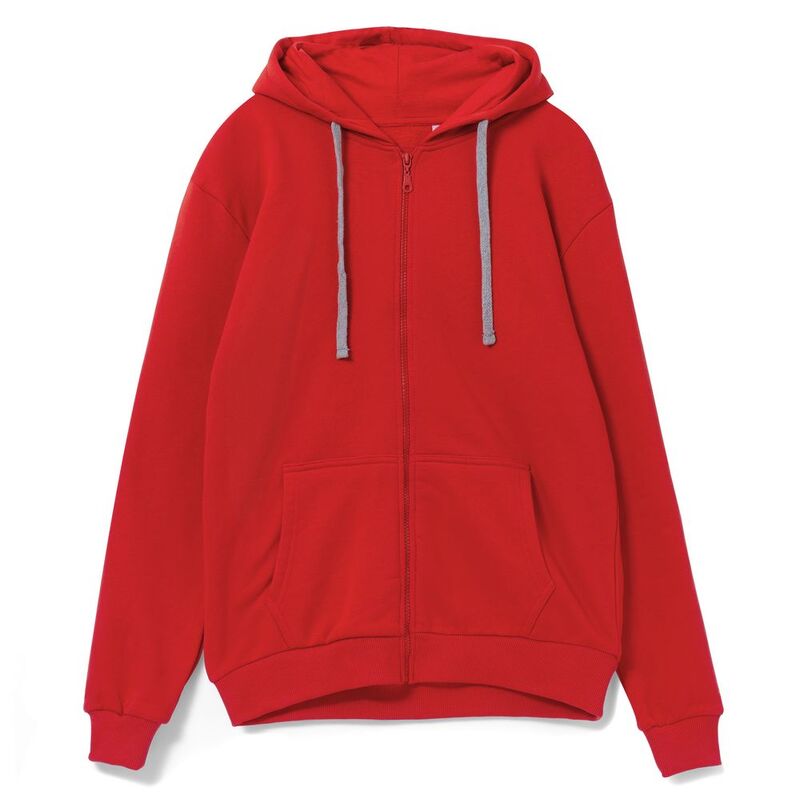 Толстовка на молнии с капюшоном Unit Siverga Heavy, красная арт.6927.50