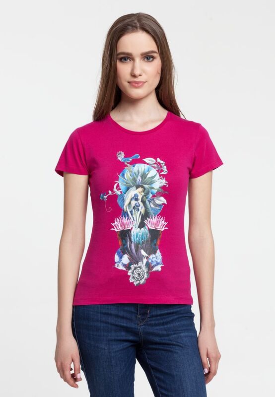 Футболка женская Beauty Sleep, ярко-розовая (фуксия) арт.7394.57