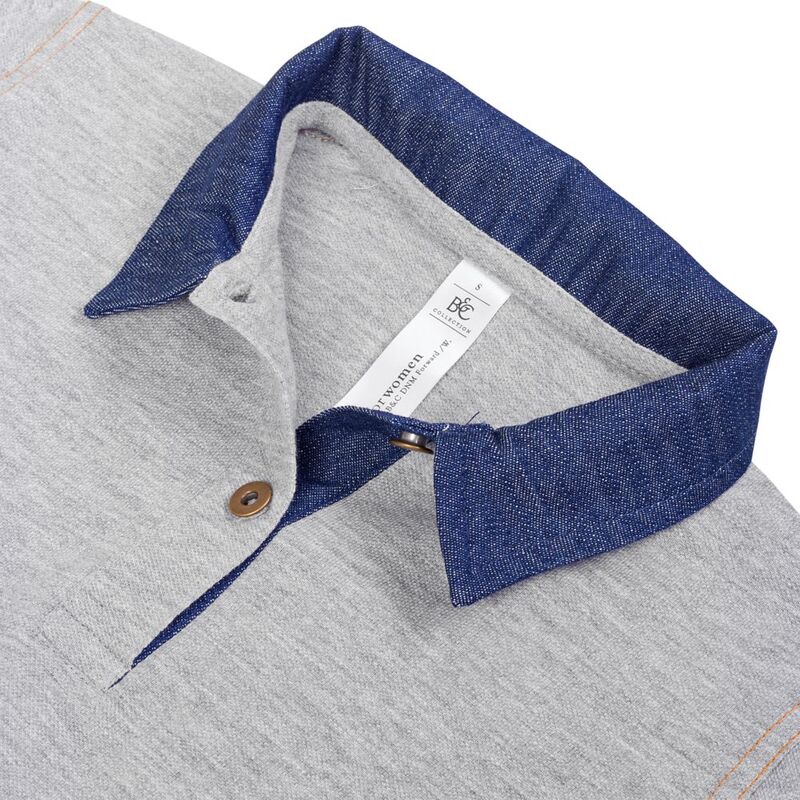 Рубашка поло женская DNM Forward серый меланж арт.PWD31933