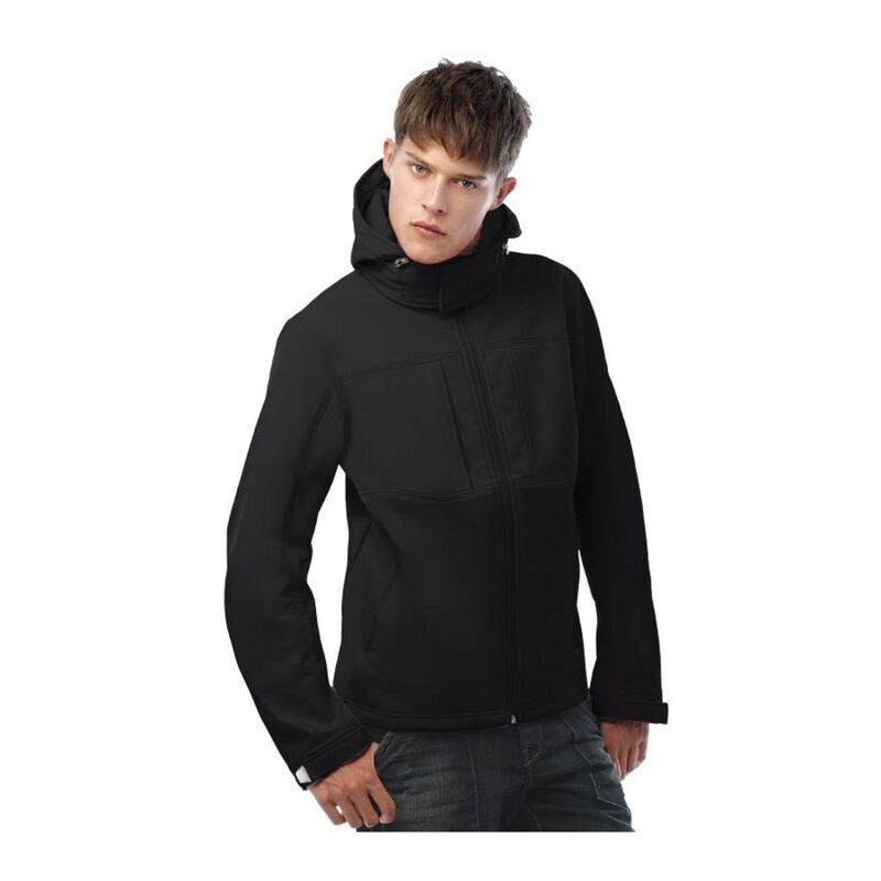 Куртка мужская Hooded Softshell черная арт.JM950002