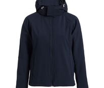 Куртка женская Hooded Softshell темно-синяя арт.JW937003