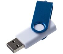 Флешка Twist Color, белая с синим, 16 Гб арт.7537.64.16Гб