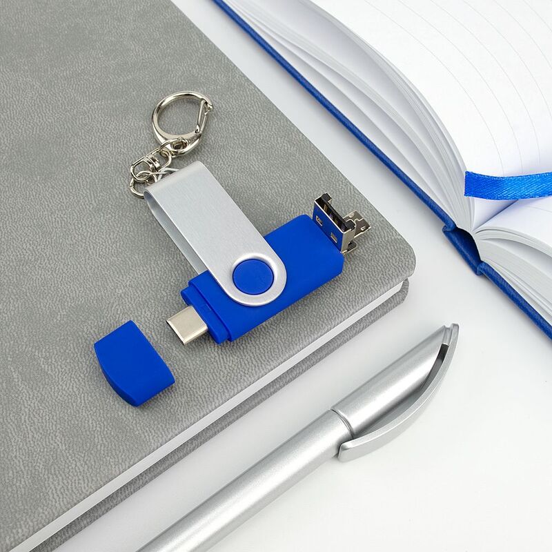 Флешка Trio Twist, синяя, 32 Гб арт.7909.42