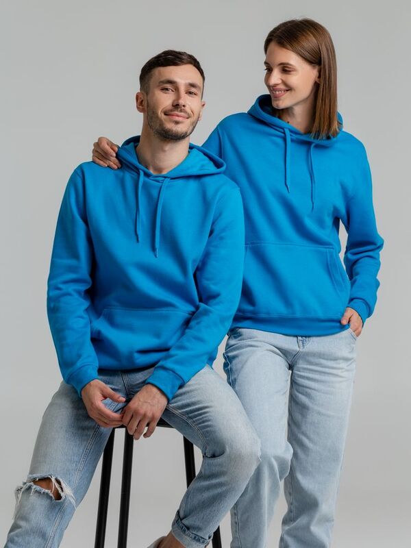 Толстовка с капюшоном Snake II бирюзовая арт.7611.42